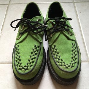 TUK Green Suede Creepers